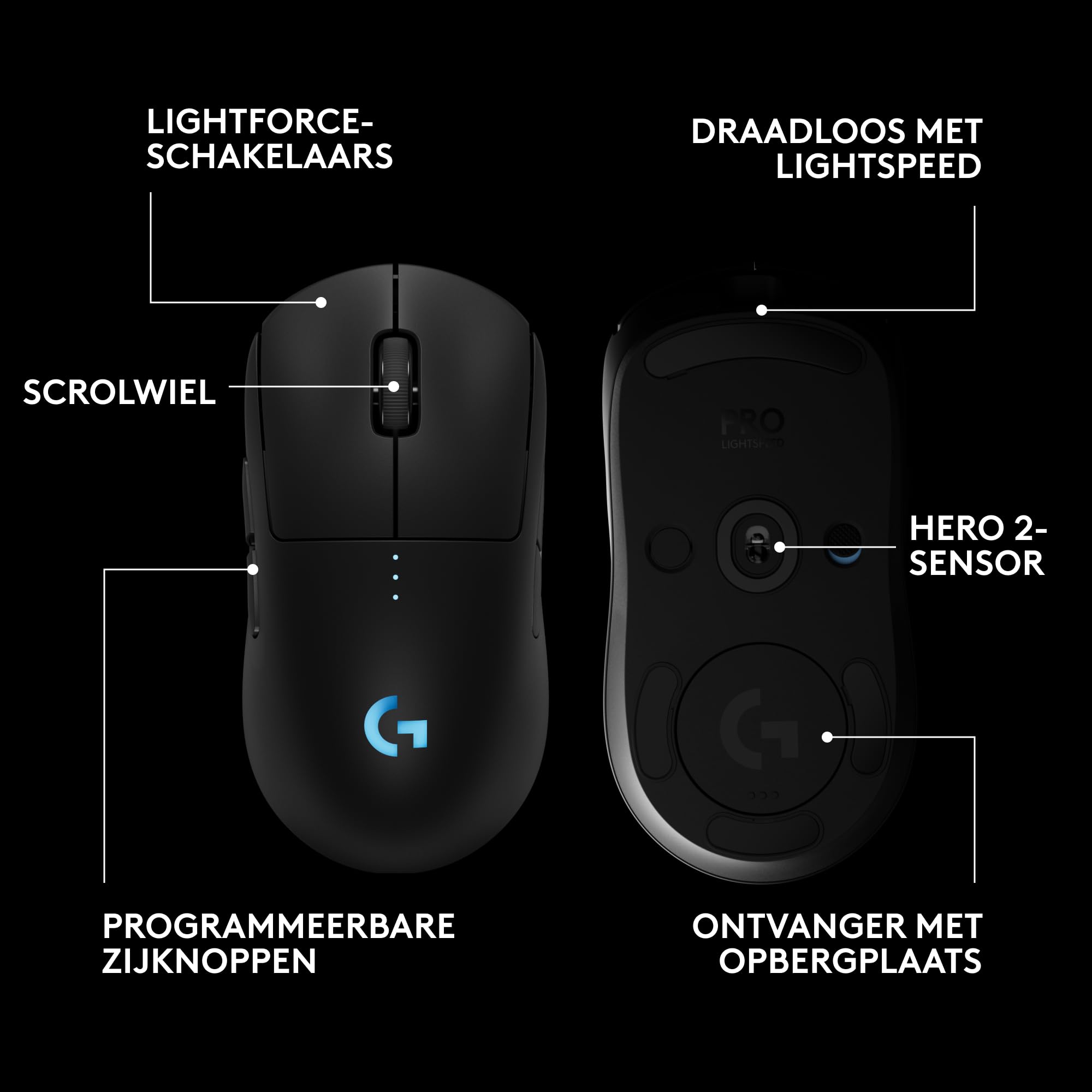 Logitech G PRO 2 LIGHTSPEED Wireless Gaming Mouse, Right or Left